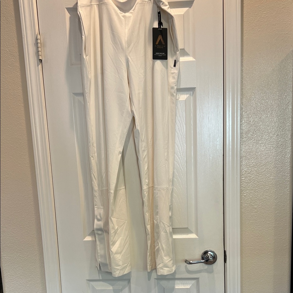Athleta Cream Track Pants X Large